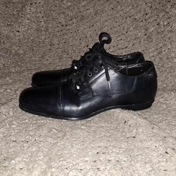 CESARE PACIOTTI-Black Leather Lace Up Oxfords-29630-Sz 7.5  display picture 3